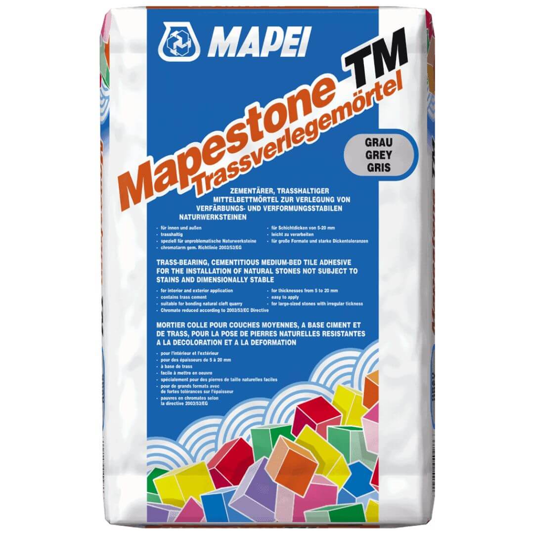 Mapei Mapestone TM Plus Trasszos, Középágyas Kőragasztó 25 kg