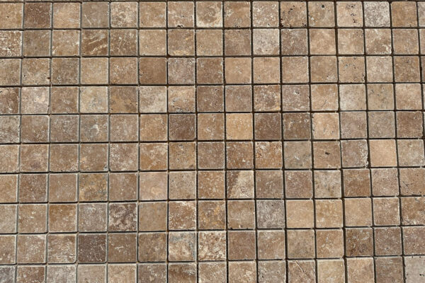 Mokka Travertin Mészkő Antikolt 4,8x4,8x1 cm Kőmozaik