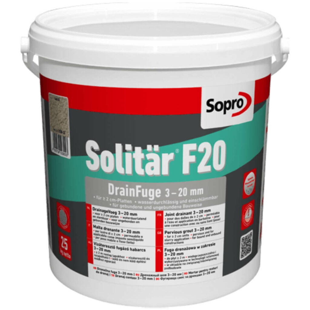 Sopro Solitar F20 Átszivárogtató Térkő Fugázó 3-20 mm 25 kg