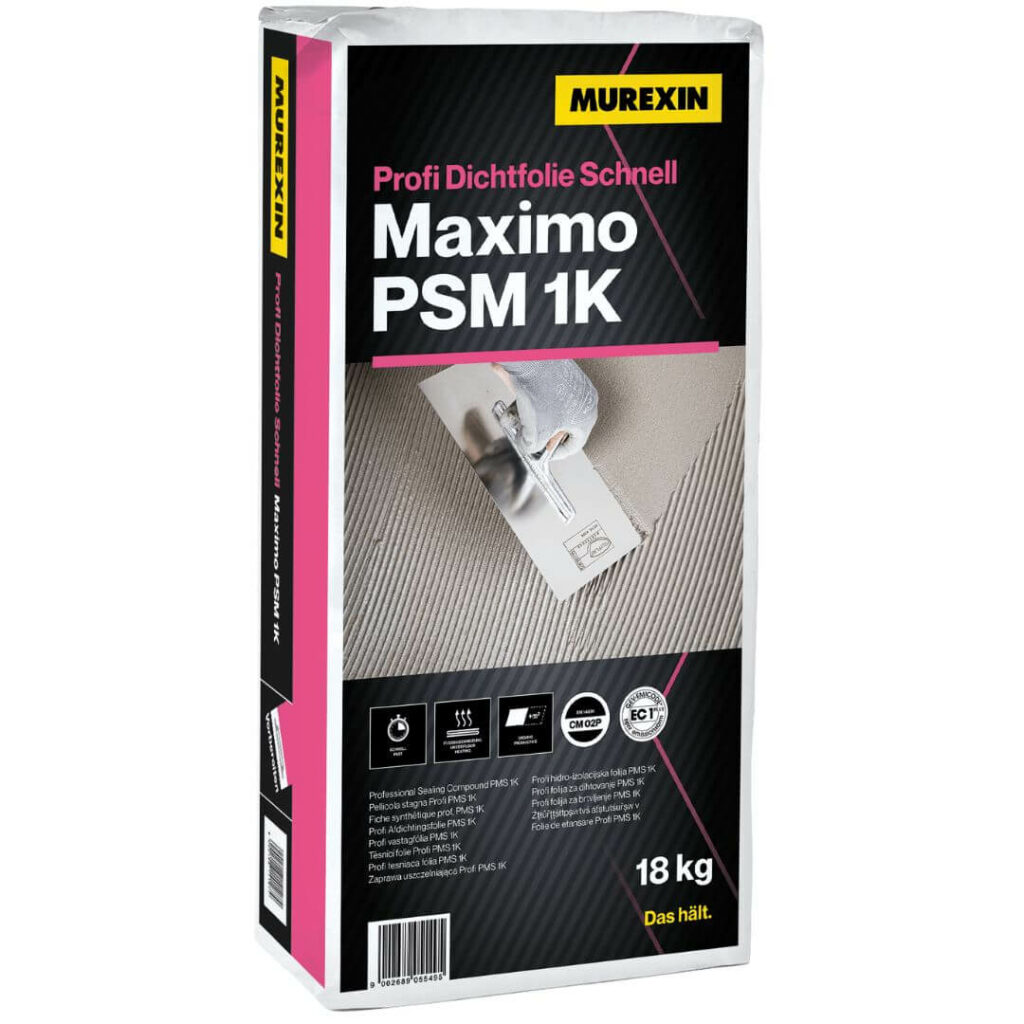 Murexin Maximo PSM 1K Gyors Profi Egykomponensű Kenhető Vízszigetelés - 3 kg, 18 kg